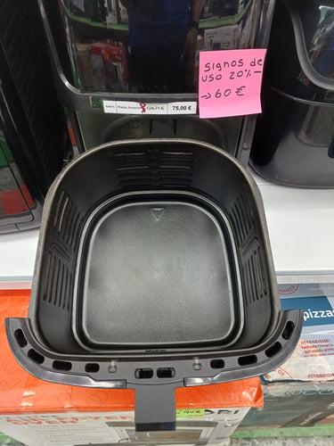 Princess 182061 Freidora sin aceite 6.5 L, super compacta, hasta un 60% menos de consumo de energía, libro con 30 recetas incluido, panel de control táctil digital, 12 programas, libre de BPA y PFOA